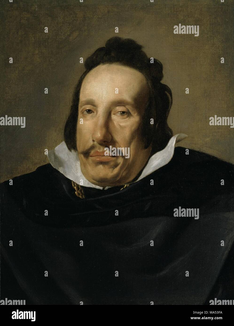 Diego Rodríguez de Silva Velázquez - Portrait of a Man Stock Photo