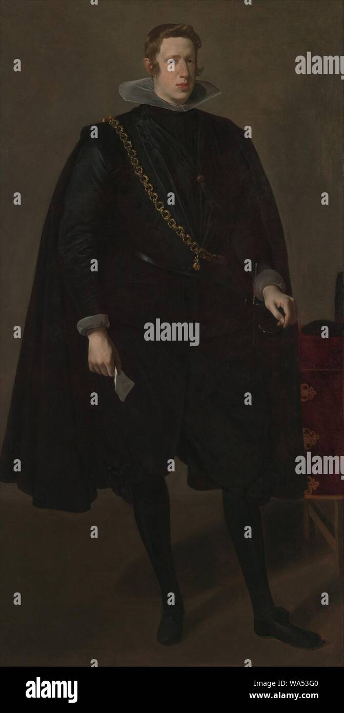 Diego Rodríguez Velázquez - Felipe IV Rey de España. Stock Photo