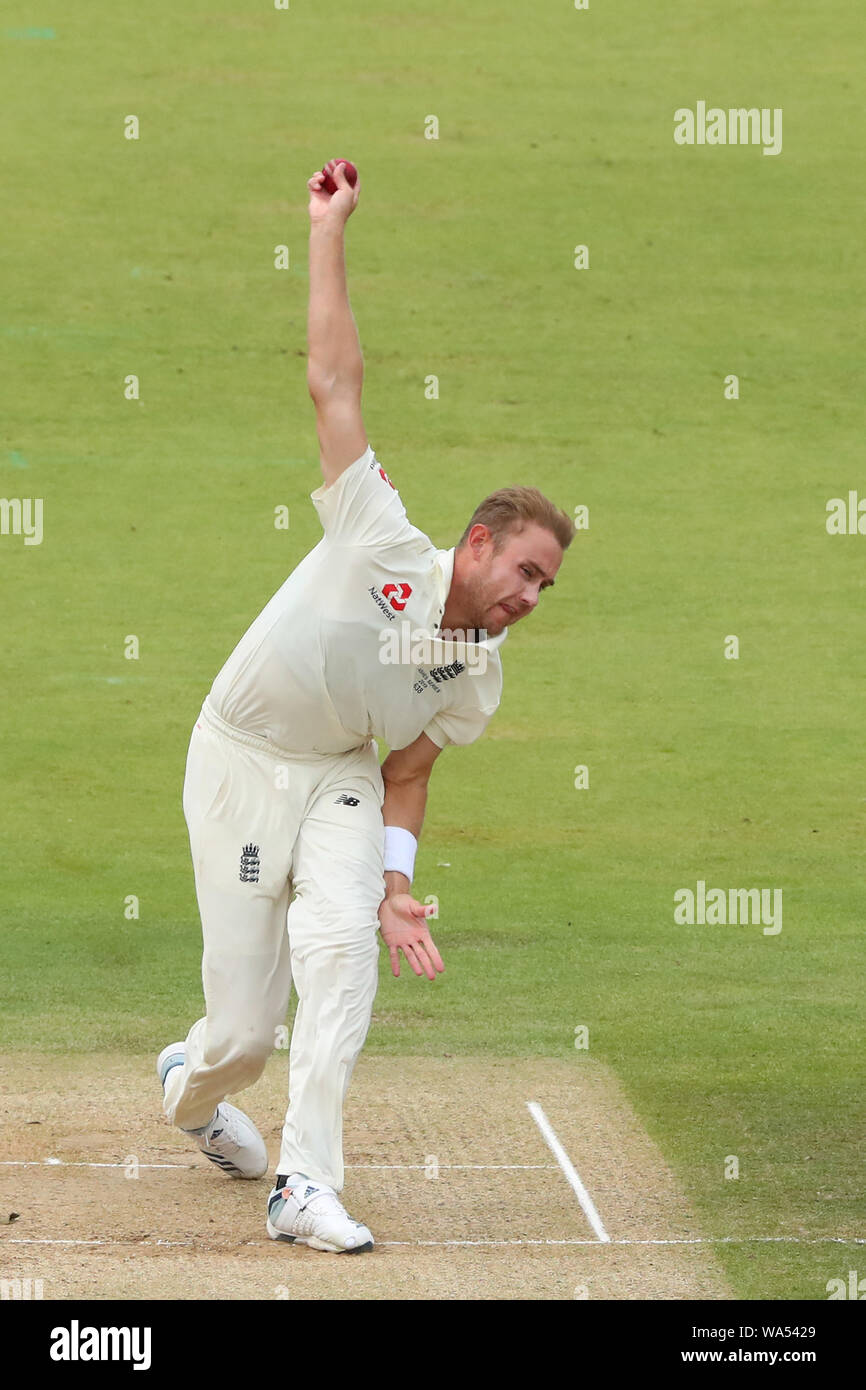 London, UK. 17th Aug, 2019. Stuart Broad of England bowling during the 2nd Specsavers Ashes Test Match, at Lords Cricket Ground, London, England. Credit: ESPA/Alamy Live News Stock Photo