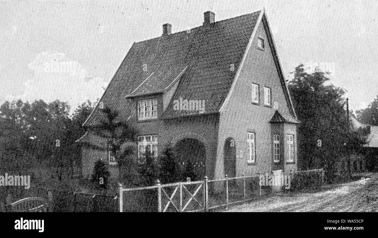 Dienstwohnung der Großherzoglich Oldenburgischen Gendarmerie in Löningen, Amt Cloppenburg, um 1917. Stock Photo