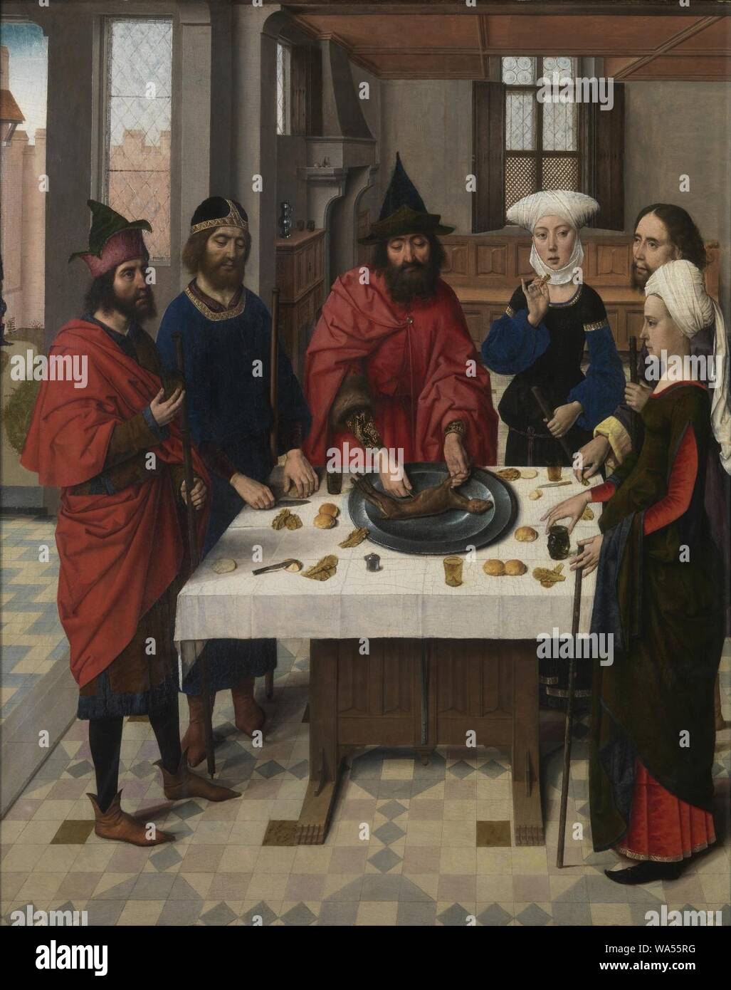 Dieric Bouts - The Feast of the Passover Stock Photo