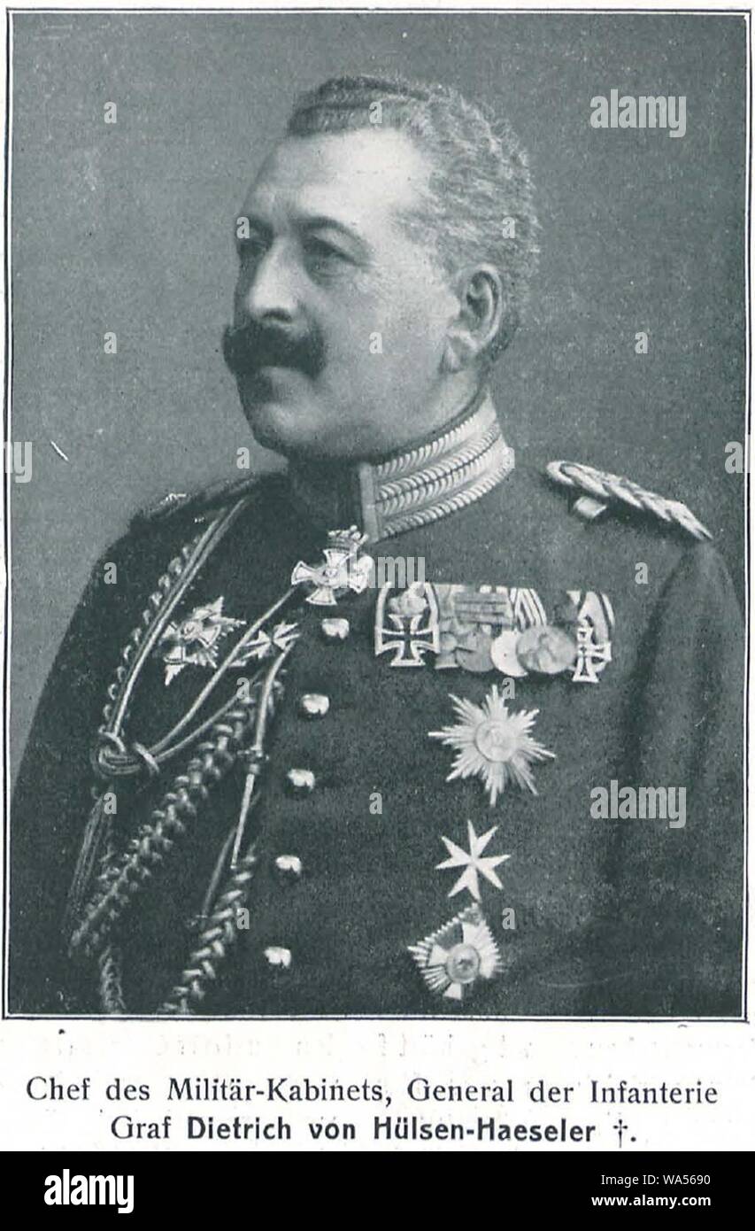 Dietrich von Hülsen-Haeseler (BerlLeben 1908-11). Stock Photo