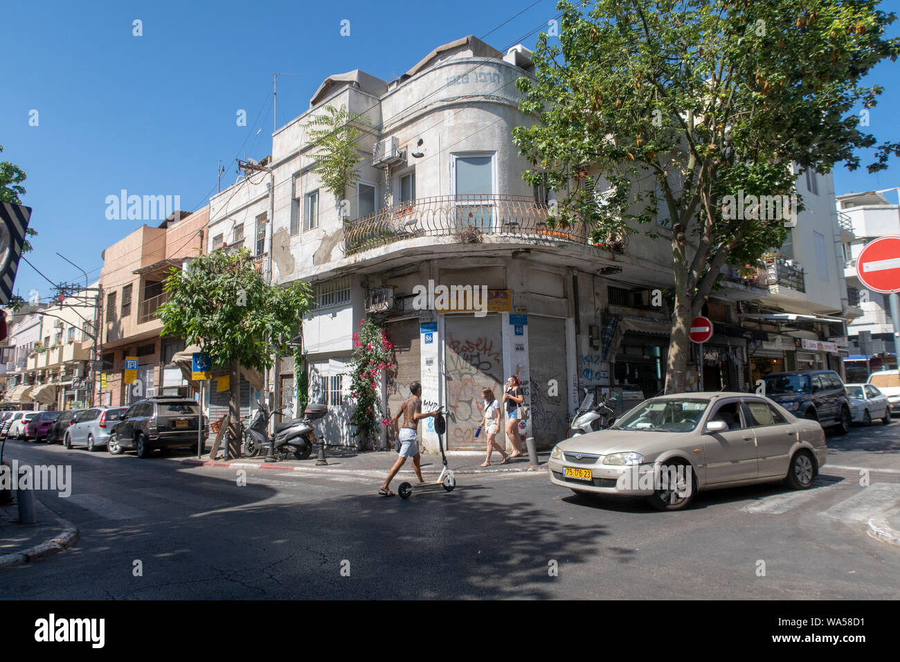 neighborhood of Florentin in southern Tel Aviv. Stock Photo