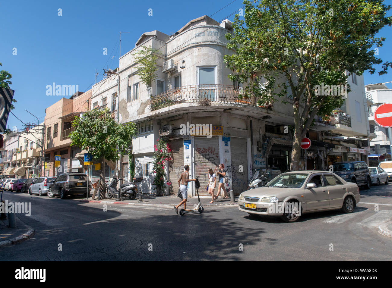 neighborhood of Florentin in southern Tel Aviv. Stock Photo