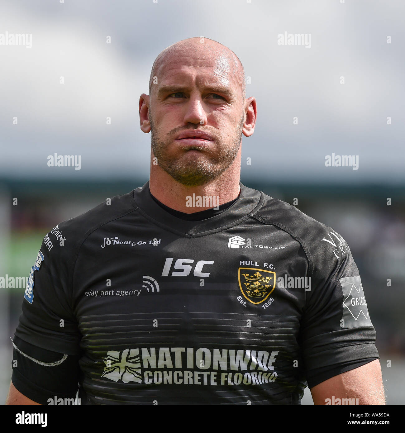 Wakefield, UK, 11 8 2019. 11 August 2019. Mobile Rocket Stadium, Wakefield, England; Rugby League Betfred Super League, Wakefield Trinity vs Hull FC;  Hull FCÕs Gareth Ellis.  Dean Williams/RugbyPixUK Stock Photo