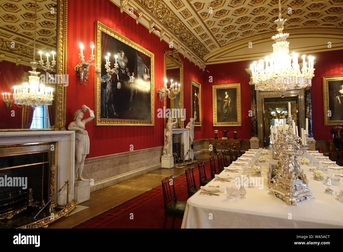 Dining Room, Chatsworth House Derbyshire, England Stock Photo Alamy