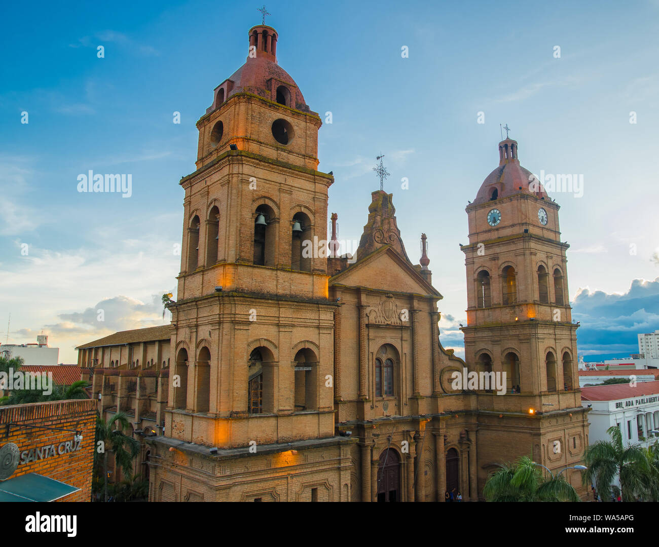 SANTA CRUZ, BOLIVIA - DECEMBER, 23, 2018: Old Town view, Santa Cruz de