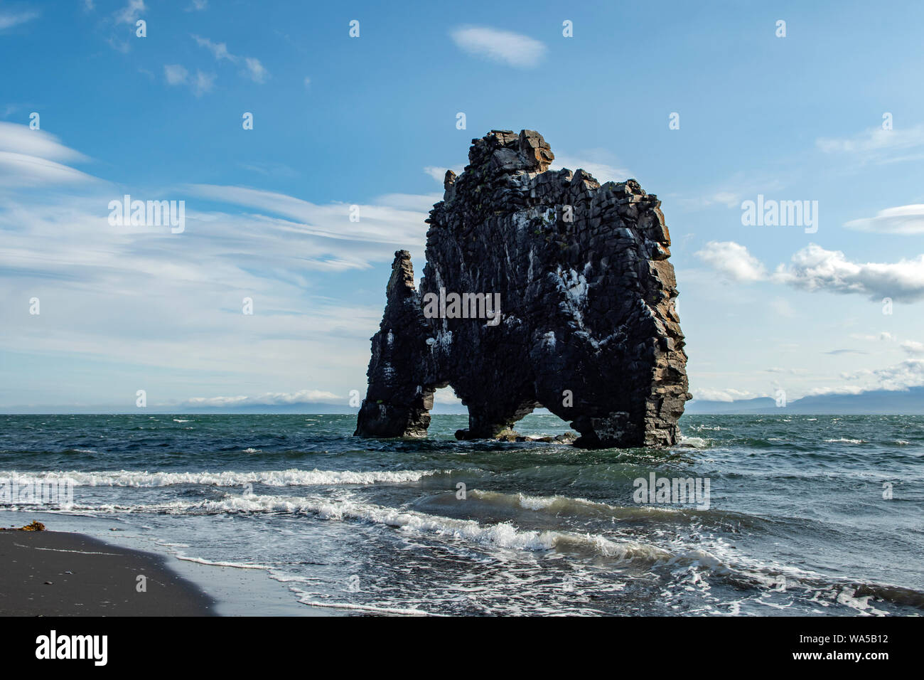 Hvitserkur Rock, Osar, Iceland Stock Photo