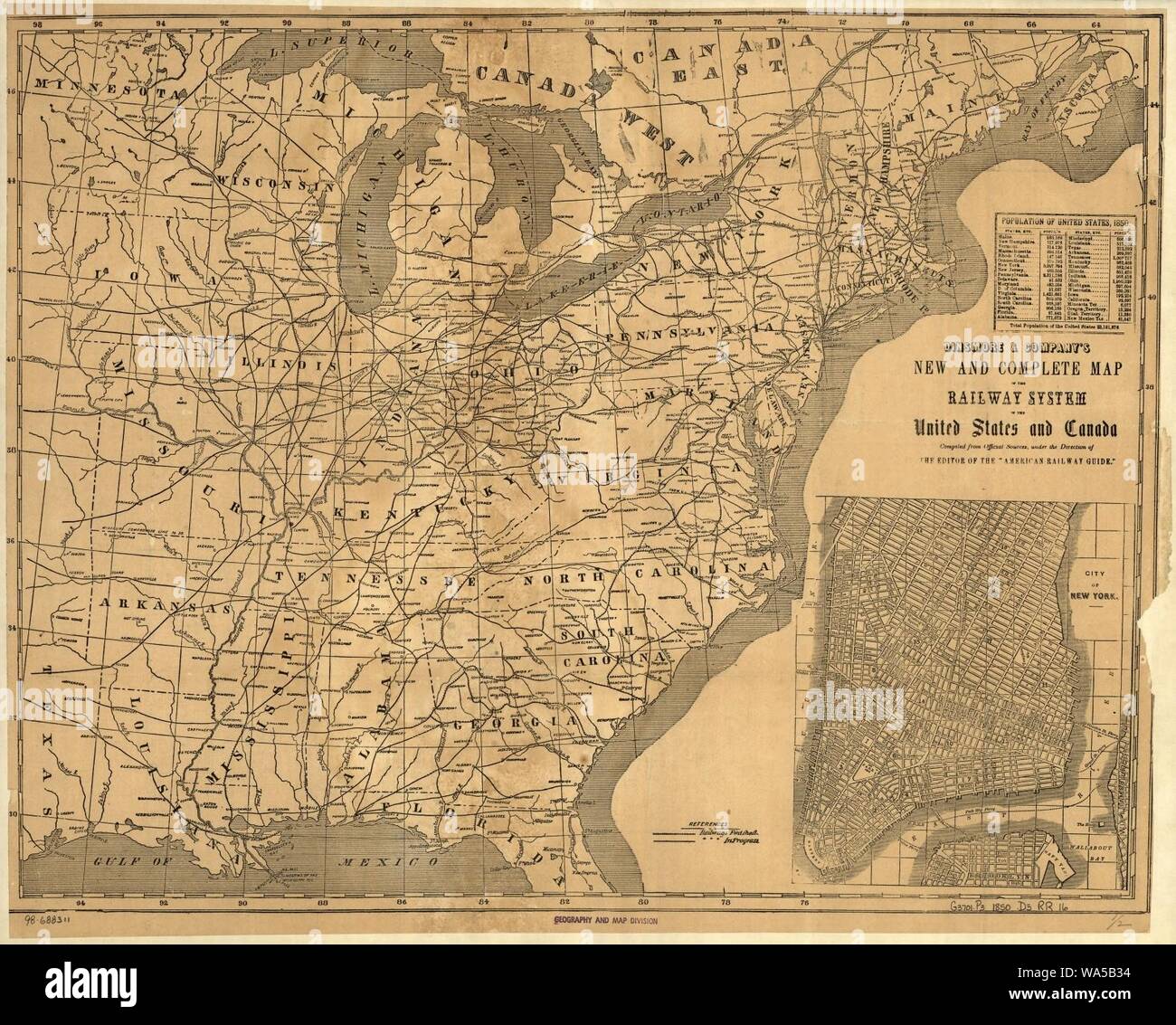 Dinsmore & Company's new and complete map of the railway system of the