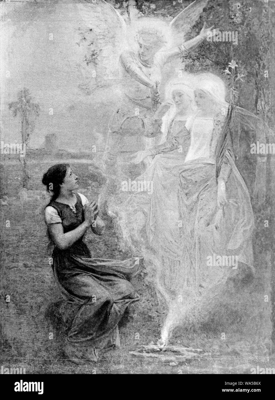 Diogene Maillart - Jeanne d'Arc et les voix celestes. Stock Photo