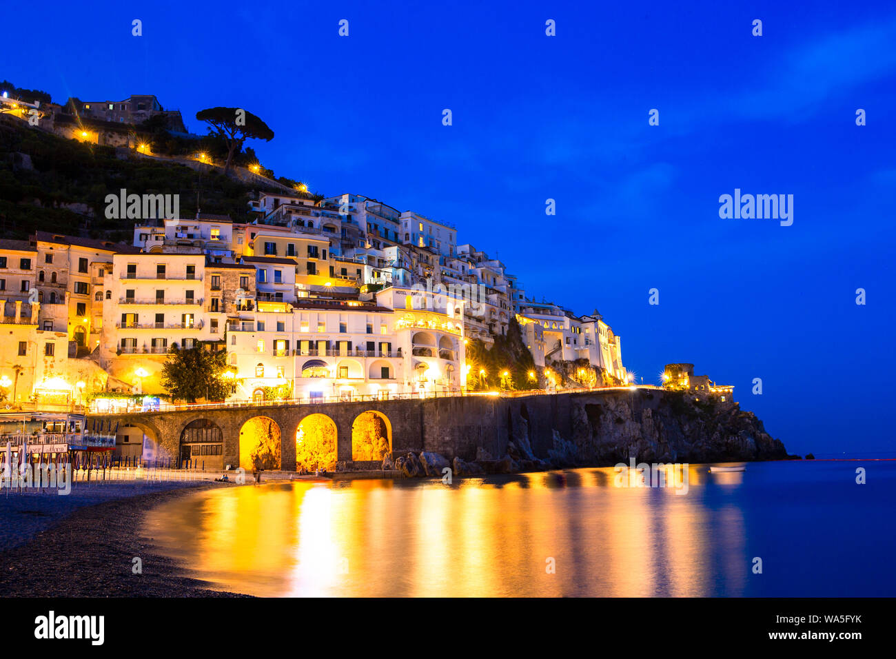 Beautiful coastal towns of Italy - scenic Amalfi in Amalfi coast Stock ...