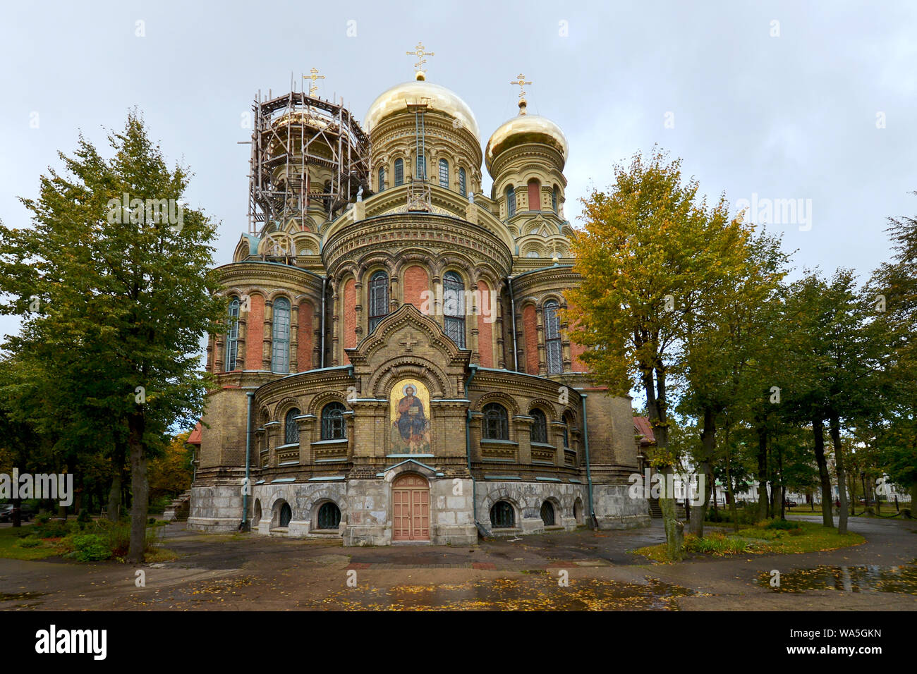 orthodox church St Nicholas Cathedral in Karosta Stock Photo
