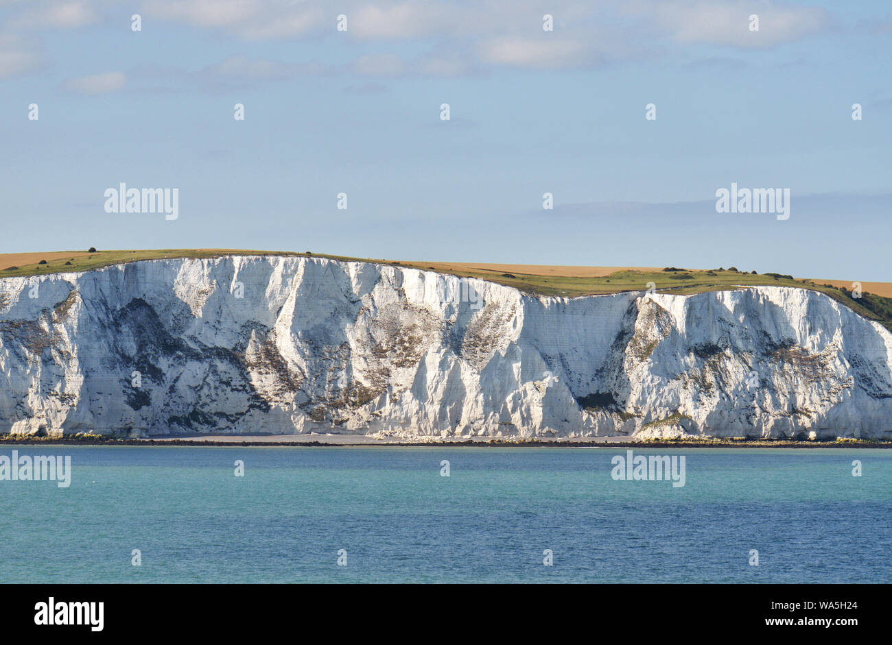 chalk cliffs near Dover; south coast of England Stock Photo