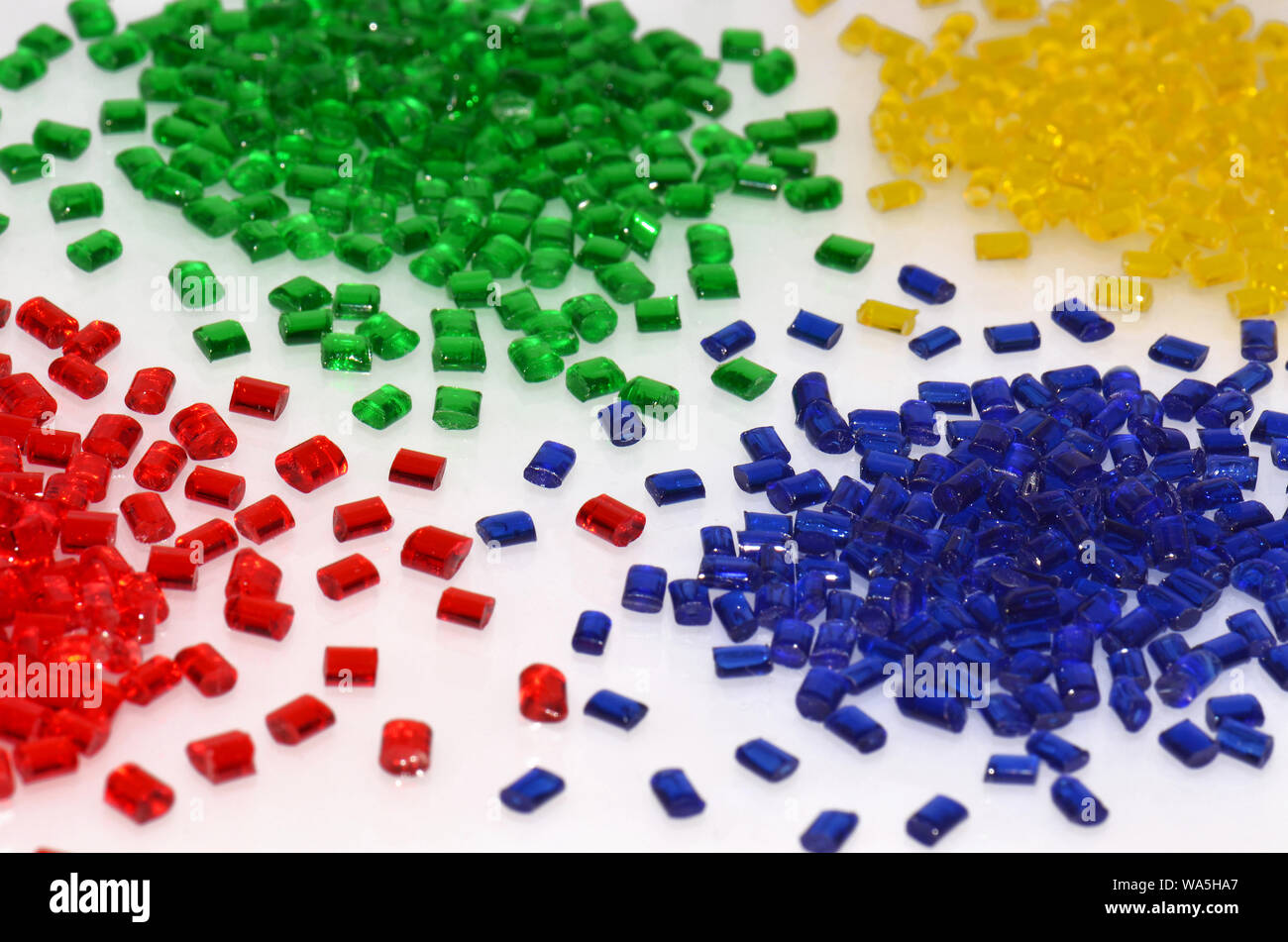 several dyed polymer resins in laboratory Stock Photo - Alamy