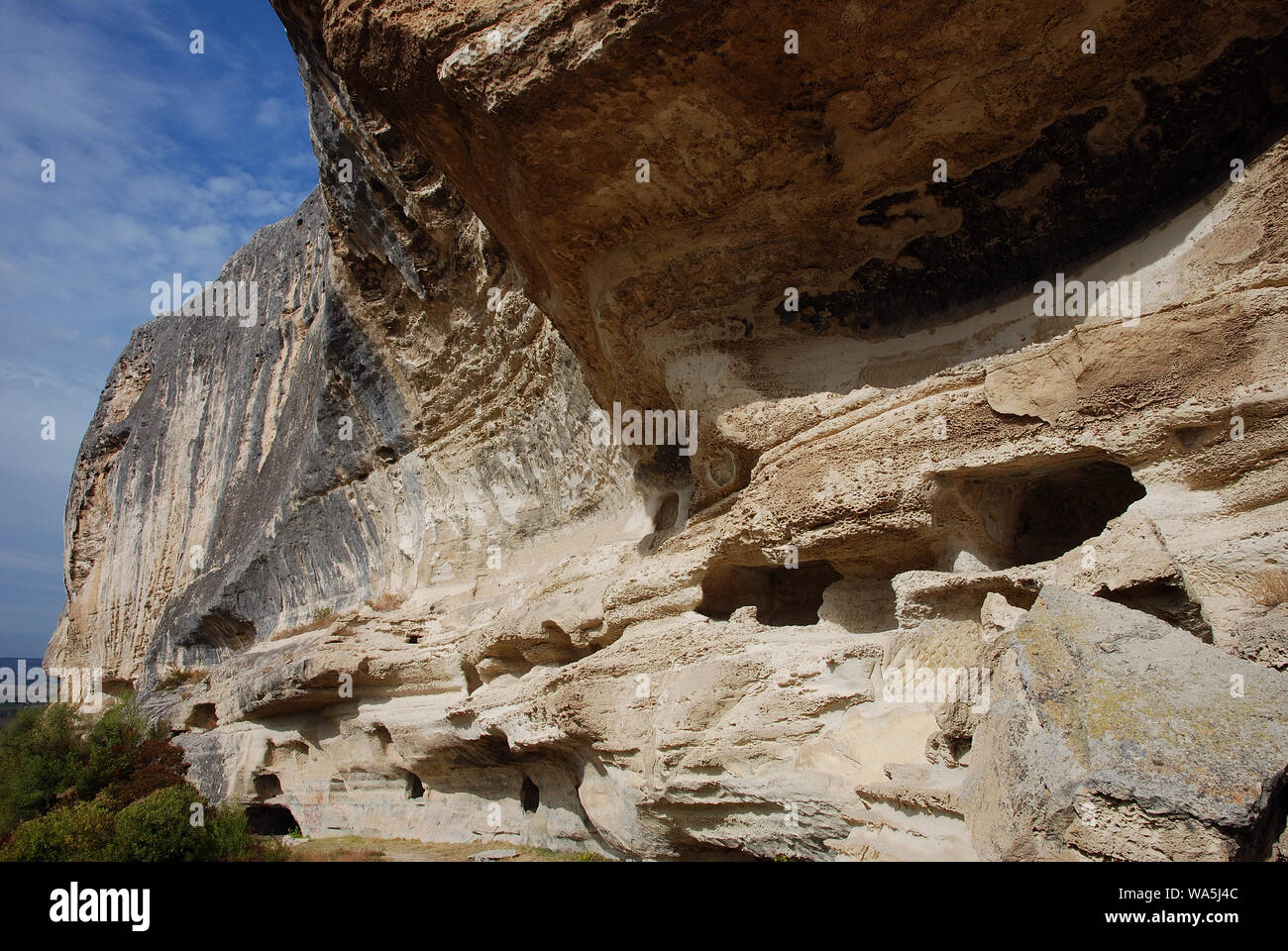 Mountain caves near Bachtschissaraj, Crimea, Europe Stock Photo