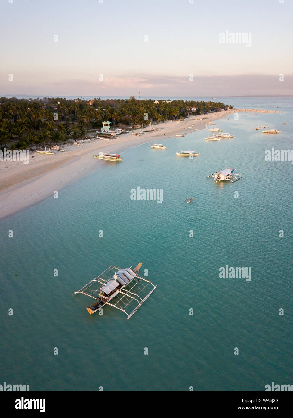 Aerial view of Santa Fe Beach,Bantayan Island,Cebu,Philippines Stock