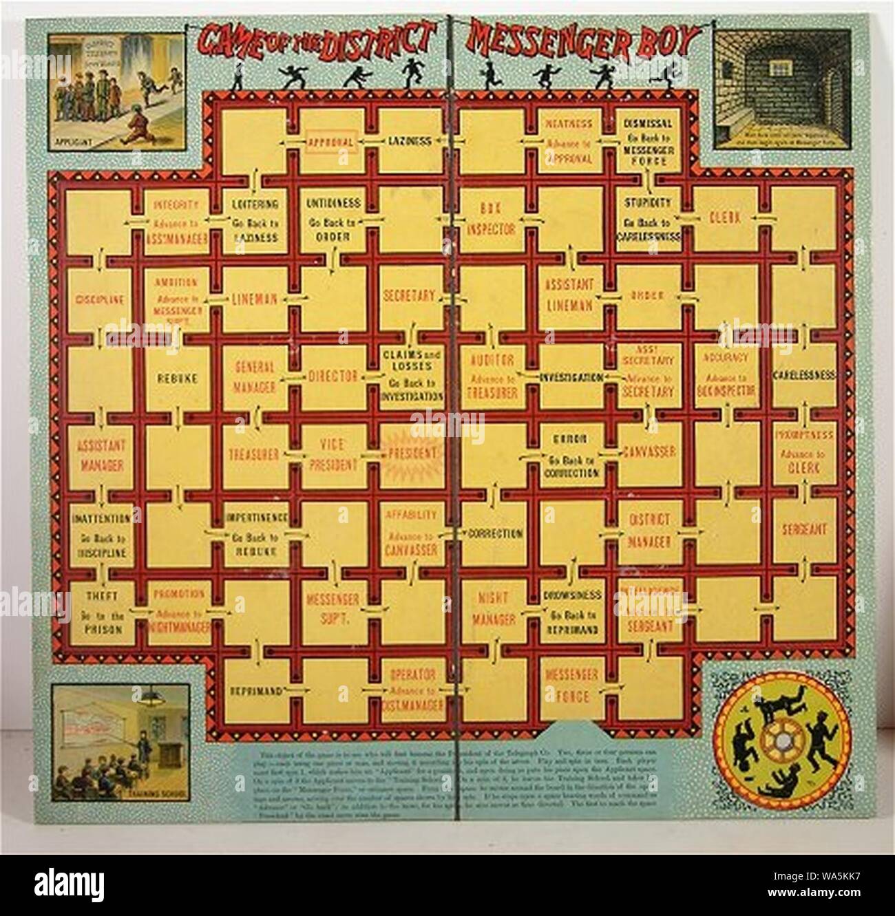 District Messenger Boy Game Board Stock Photo Alamy
