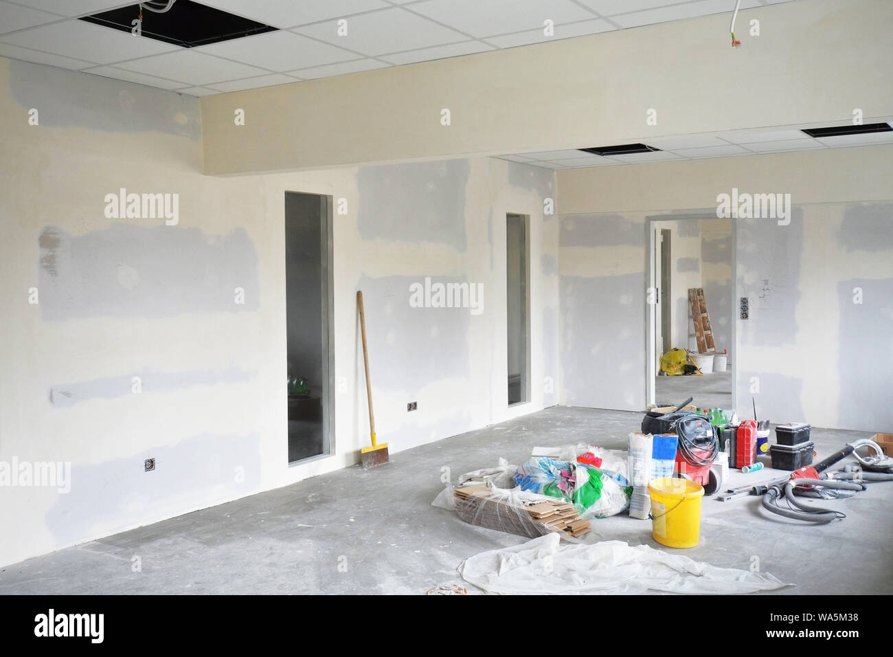 dry construction site Stock Photo