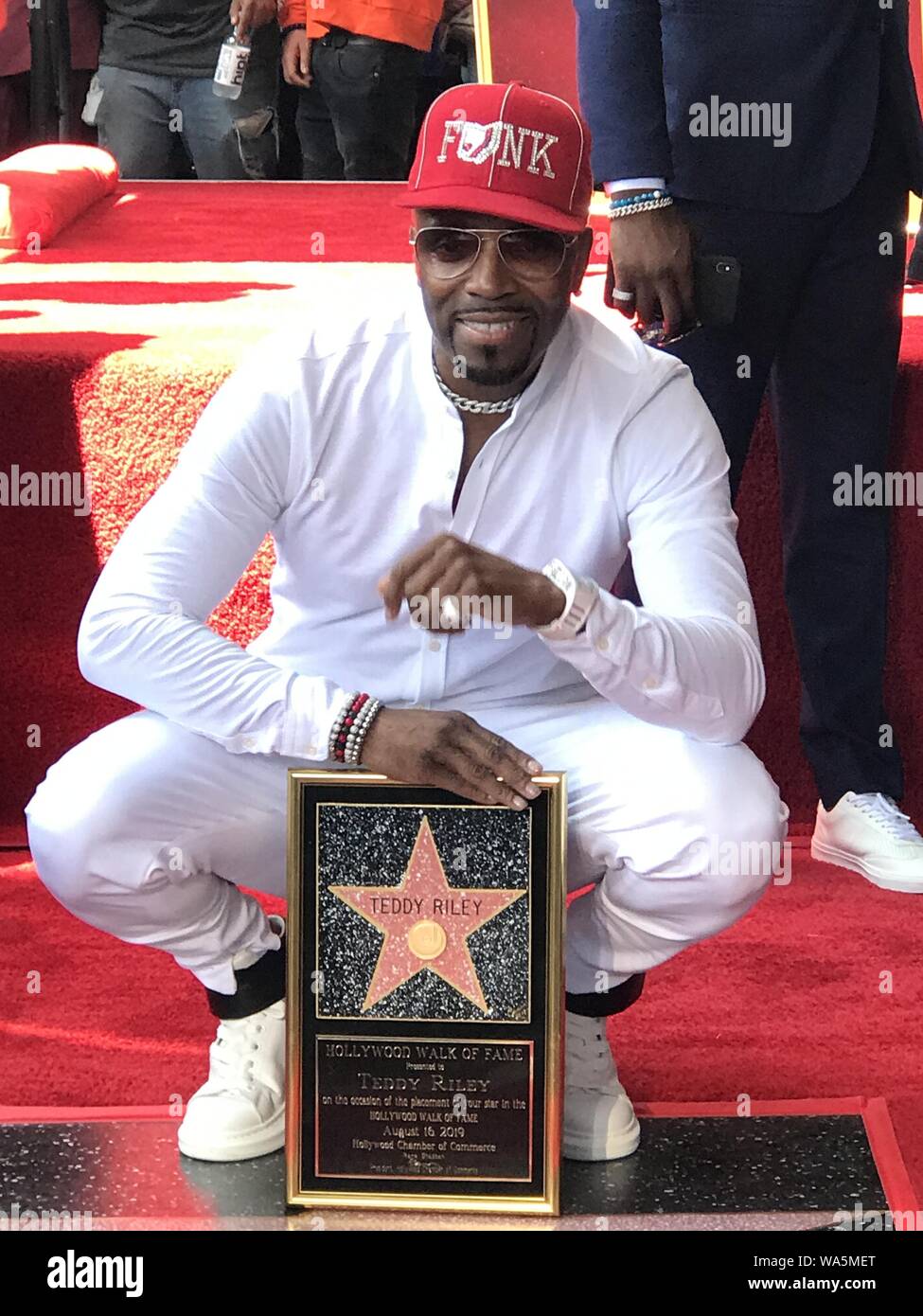 August 16, 2019, Hollywood, California, USA: I16060CHW.Hollywood Chamber Of Commerce Honor Recording Artist/Music Producer TEDDY RILEY With Star On The Hollywood Walk Of Fame.6405 Hollywood Boulevard, Hollywood, California, USA  .08/16/2019 .TEDDY RILEY .Â©Clinton H.Wallace/Photomundo International/  Photos Inc  (Credit Image: © Clinton Wallace/Globe Photos via ZUMA Wire) Stock Photo