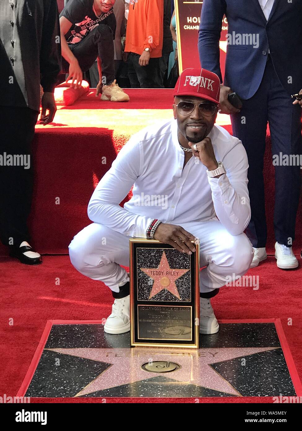 August 16, 2019, Hollywood, California, USA: I16060CHW.Hollywood Chamber Of Commerce Honor Recording Artist/Music Producer TEDDY RILEY With Star On The Hollywood Walk Of Fame.6405 Hollywood Boulevard, Hollywood, California, USA  .08/16/2019 .TEDDY RILEY .Â©Clinton H.Wallace/Photomundo International/  Photos Inc  (Credit Image: © Clinton Wallace/Globe Photos via ZUMA Wire) Stock Photo