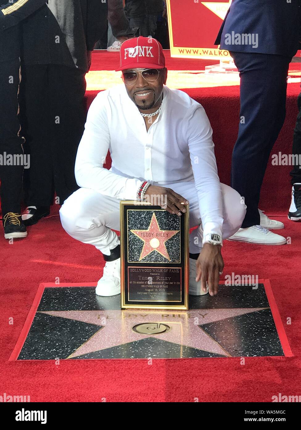 August 16, 2019, Hollywood, California, USA: I16060CHW.Hollywood Chamber Of Commerce Honor Recording Artist/Music Producer TEDDY RILEY With Star On The Hollywood Walk Of Fame.6405 Hollywood Boulevard, Hollywood, California, USA  .08/16/2019 .TEDDY RILEY.Â©Clinton H.Wallace/Photomundo International/  Photos Inc  (Credit Image: © Clinton Wallace/Globe Photos via ZUMA Wire) Stock Photo