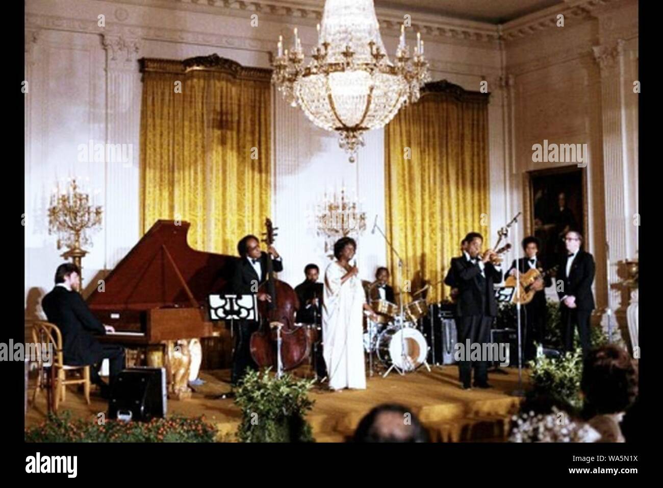 Dizzy Gillespie and Sarah Vaughan Perform at the White House. Stock Photo