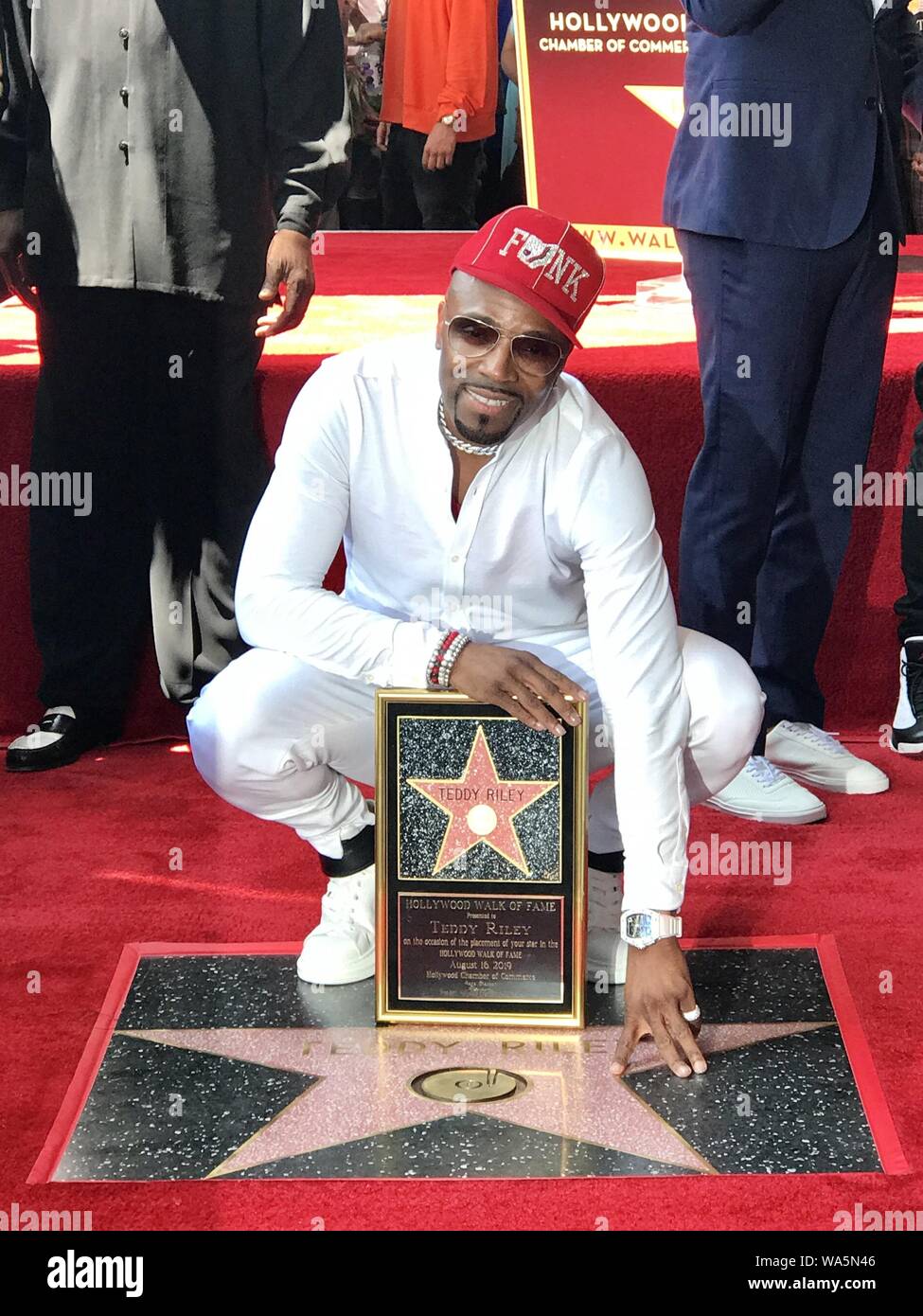 August 16, 2019, Hollywood, California, USA: I16060CHW.Hollywood Chamber Of Commerce Honor Recording Artist/Music Producer TEDDY RILEY With Star On The Hollywood Walk Of Fame.6405 Hollywood Boulevard, Hollywood, California, USA  .08/16/2019 .TEDDY RILEY.Â©Clinton H.Wallace/Photomundo International/  Photos Inc  (Credit Image: © Clinton Wallace/Globe Photos via ZUMA Wire) Stock Photo