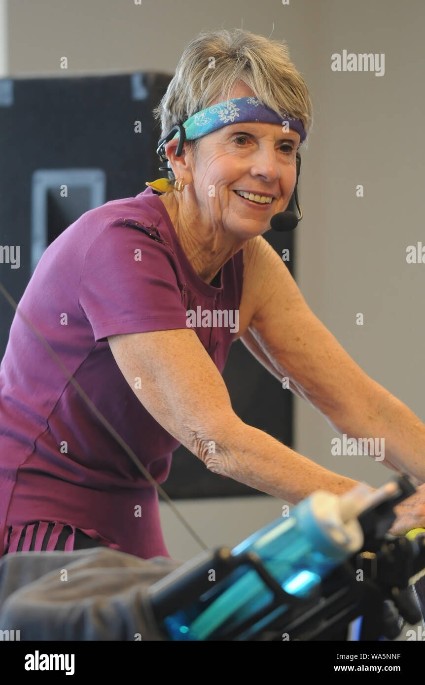 older-woman-spin-biking-hi-res-stock-photography-and-images-alamy