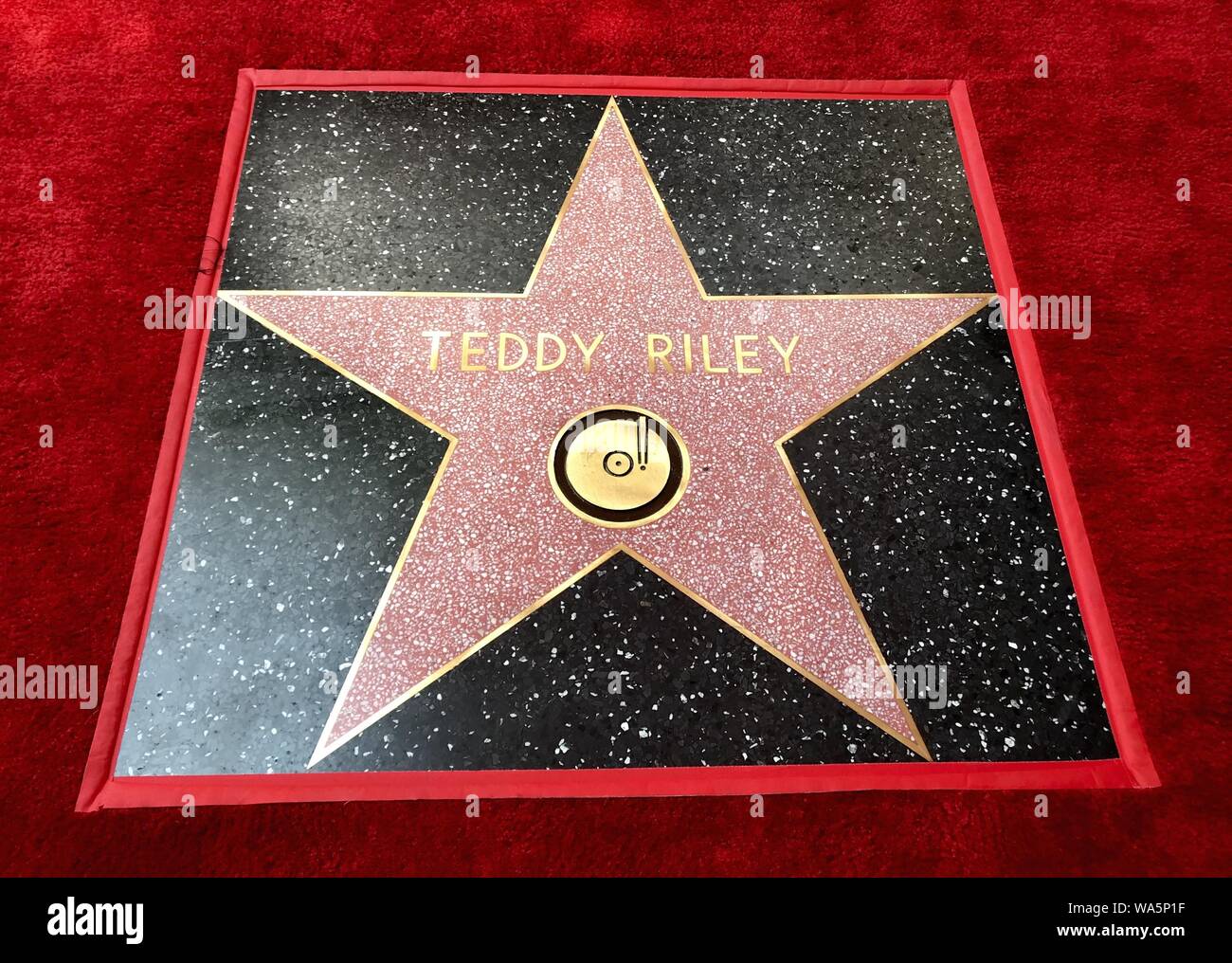 August 16, 2019, Hollywood, California, USA: I16060CHW.Hollywood Chamber Of Commerce Honor Recording Artist/Music Producer TEDDY RILEY With Star On The Hollywood Walk Of Fame.6405 Hollywood Boulevard, Hollywood, California, USA  .08/16/2019 .A GENERAL VIEW OF TEDDY RILEY'S HOLLYWOOD WALK OF FAME STAR.Â©Clinton H.Wallace/Photomundo International/  Photos Inc  (Credit Image: © Clinton Wallace/Globe Photos via ZUMA Wire) Stock Photo