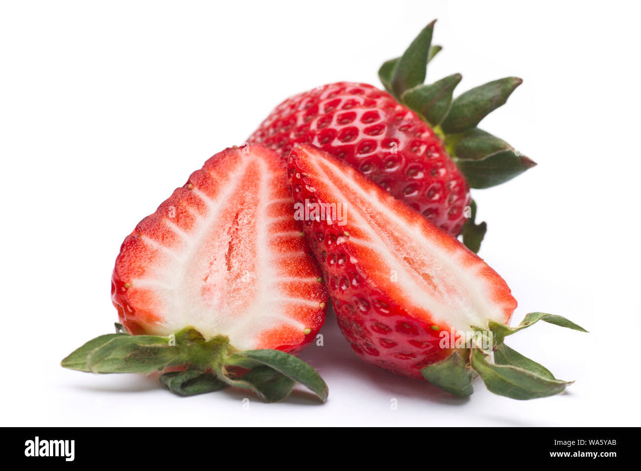 Strawberries isolated on white background Stock Photo - Alamy
