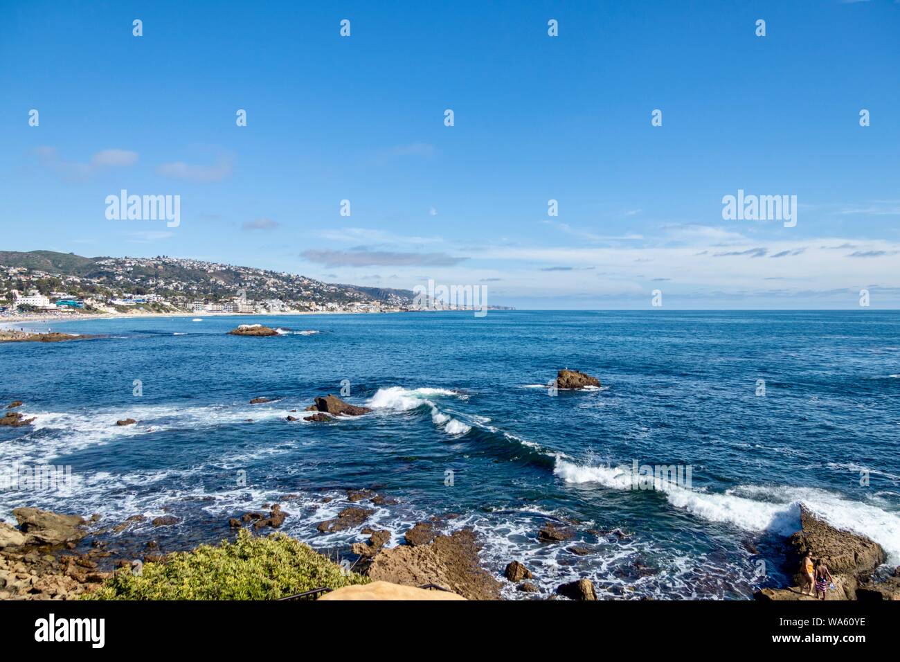 Laguna Beach Coastline in Orange County California Stock Photo
