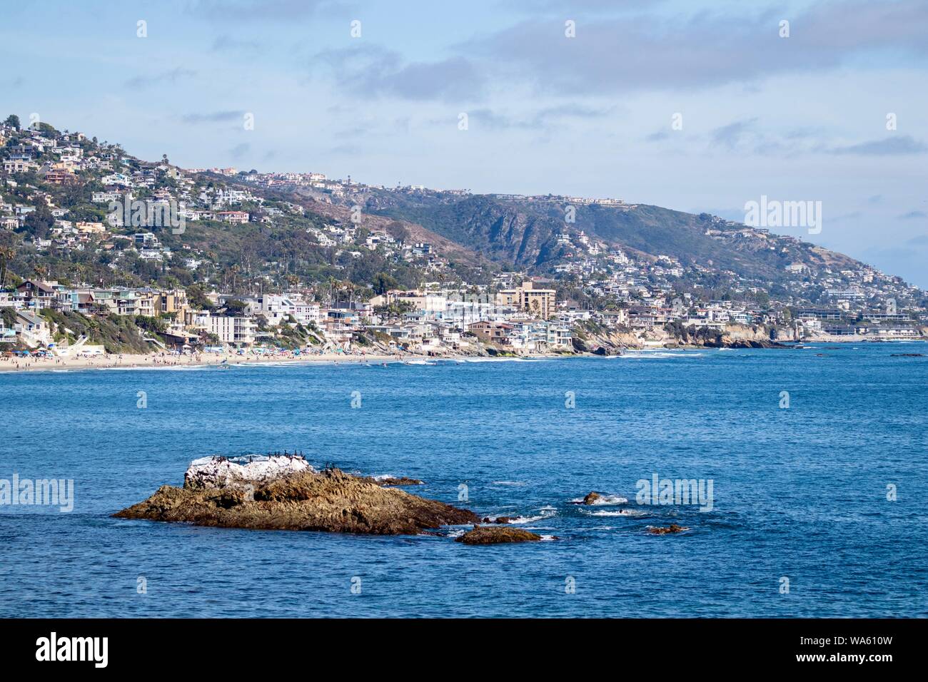 Laguna Beach Coastline in Orange County California Stock Photo