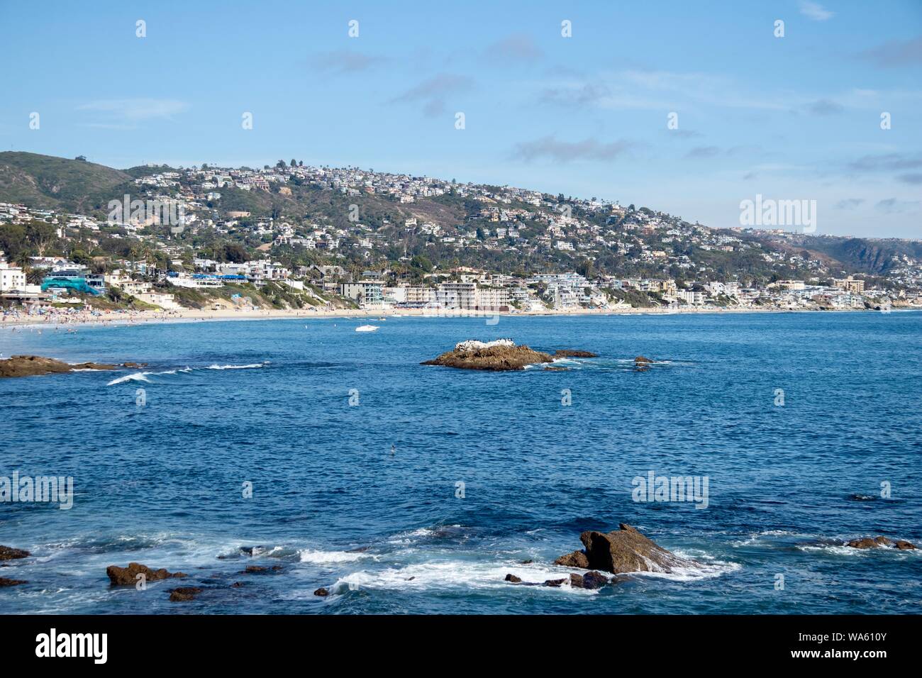 Laguna Beach Coastline in Orange County California Stock Photo