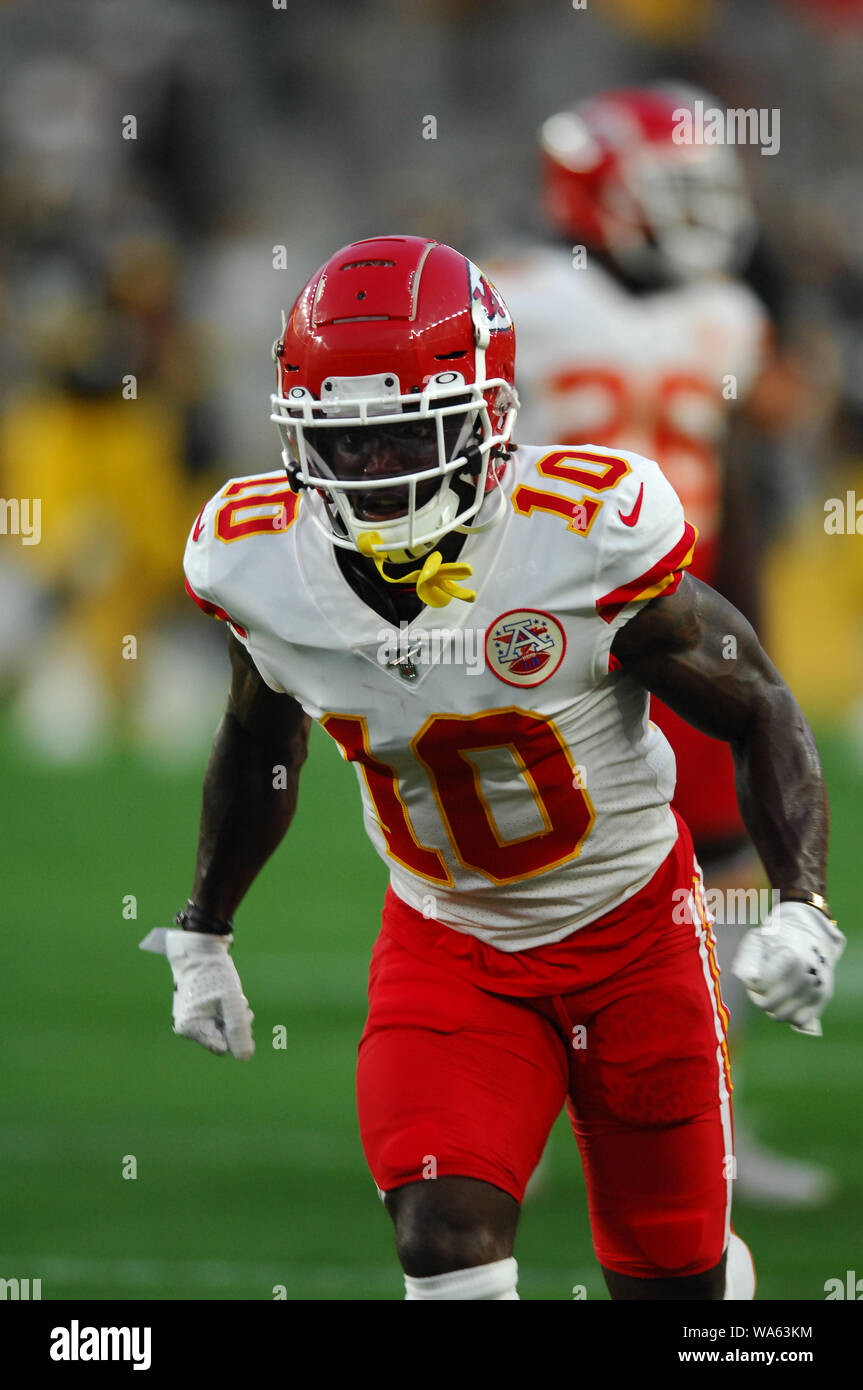 August 17th, 2019: Tyreek Hill #10 during the Pittsburgh Steelers vs Kansas  City Chiefs at Heinz Field in Pittsburgh, PA. Jason Pohuski/CSM Stock Photo  - Alamy