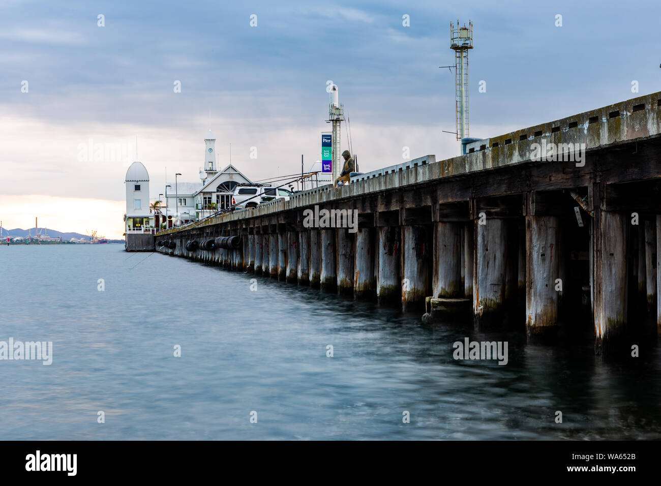 The cunningham pier at sunrise located at geelong victoria australia on 6th August 2019 Stock Photo