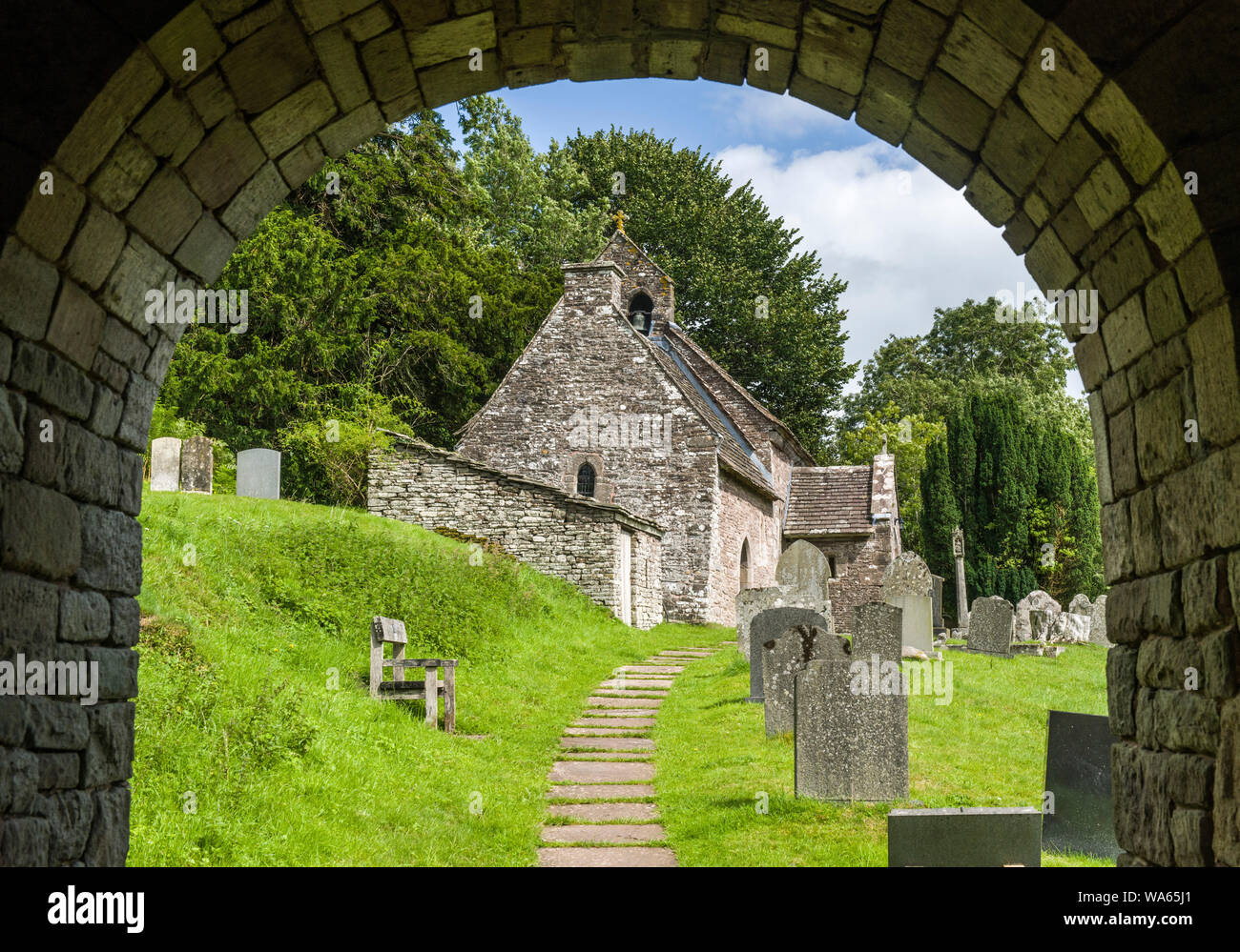 Partrishow Church near Abergavenny in Powys South Wales Stock Photo