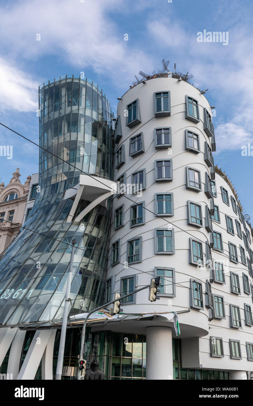 Dancing House In Prague, Czech Republic Is Designed By Vlado Milunic ...