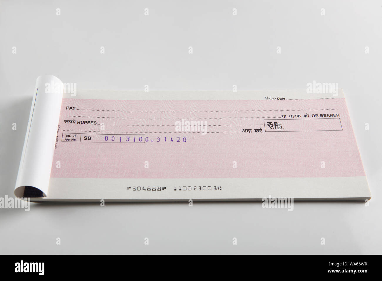 Close up of a cheque book Stock Photo Alamy