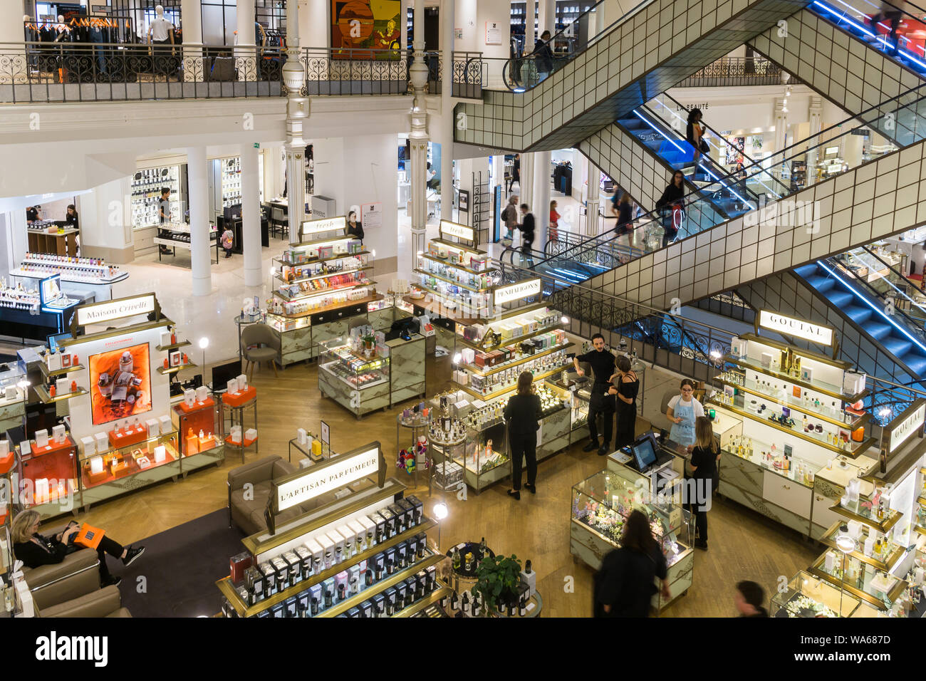 Paris Le Bon Marche Interior of Le Bon Marche department store in the