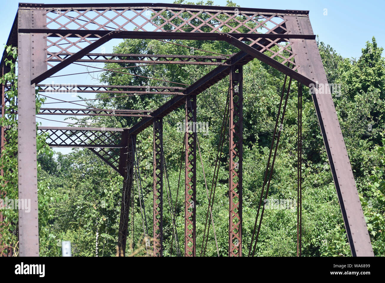 Old Steel Bridge in Country Stock Photo Alamy