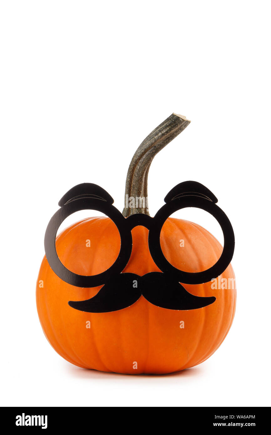 Fun halloween pumpkin isolated on white background Stock Photo - Alamy