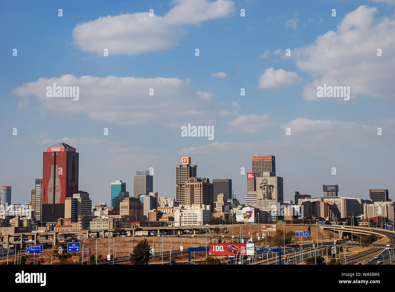 The skyline of downtown Joburg, South Africa Stock Photo