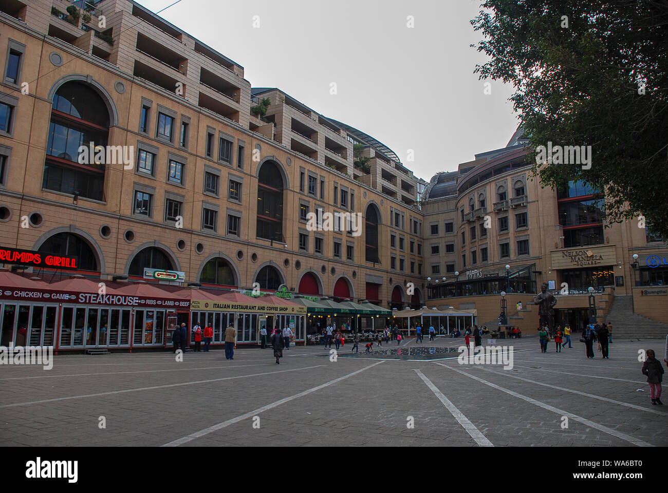 Nelson Mandela Square in the Sandton area of Johannesbug in South Africa Stock Photo