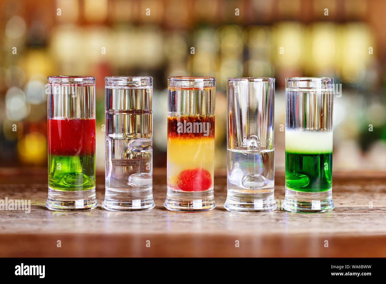 Different cocktails on the bar, background for the drinks menu of the  restaurant or pub Stock Photo - Alamy