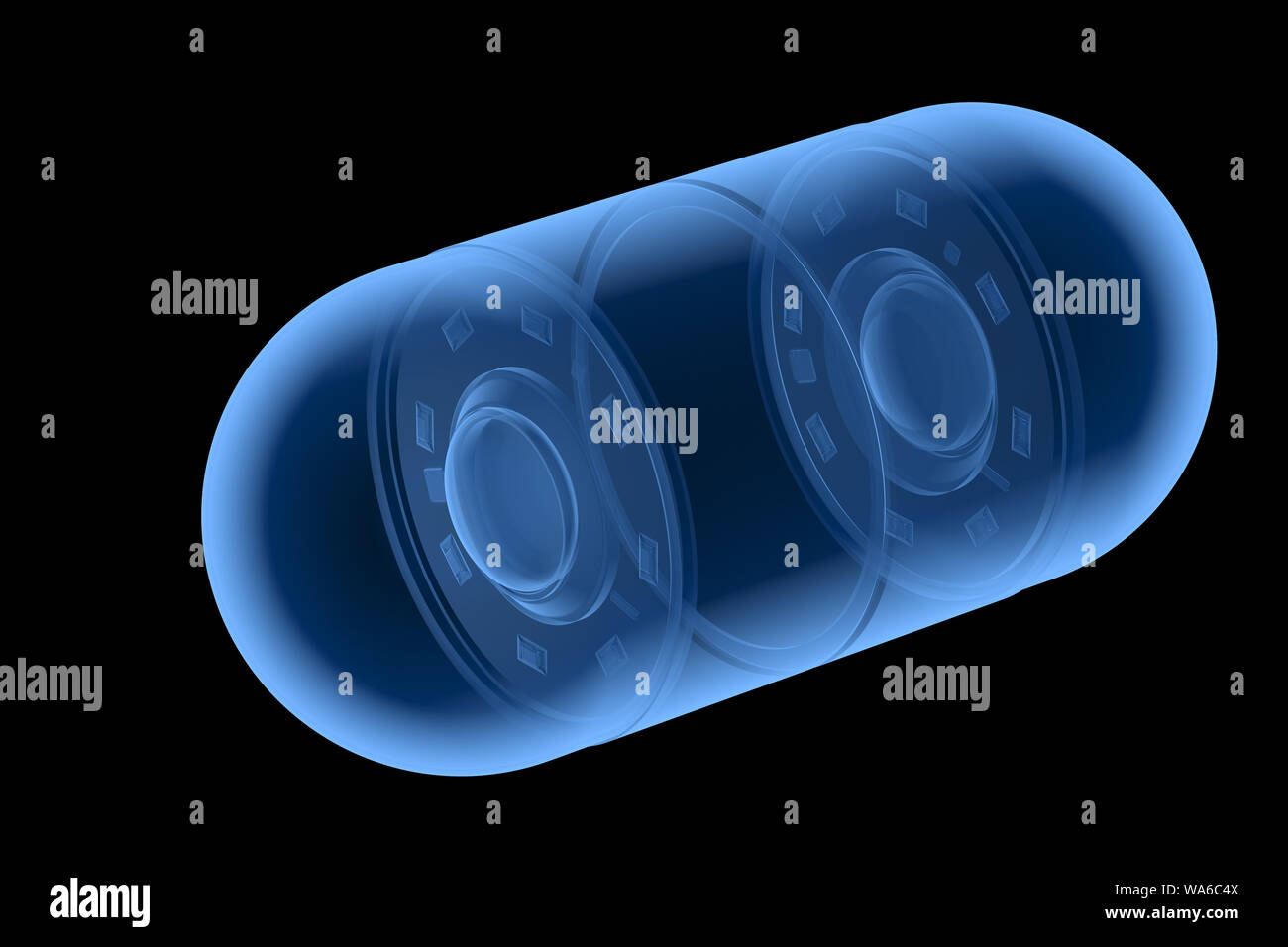 3d rendering xray capsule endoscopy isolated on black Stock Photo Alamy