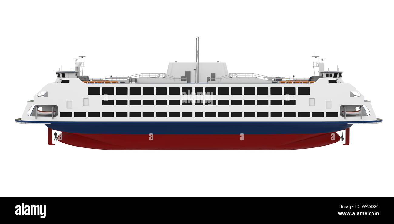 Passenger Ferry Boat Isolated Stock Photo