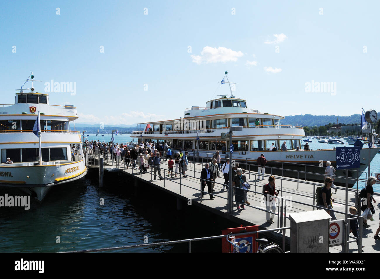 Switzerland: Lake Zürich Cruise Port at Bürkliplatz Stock Photo - Alamy