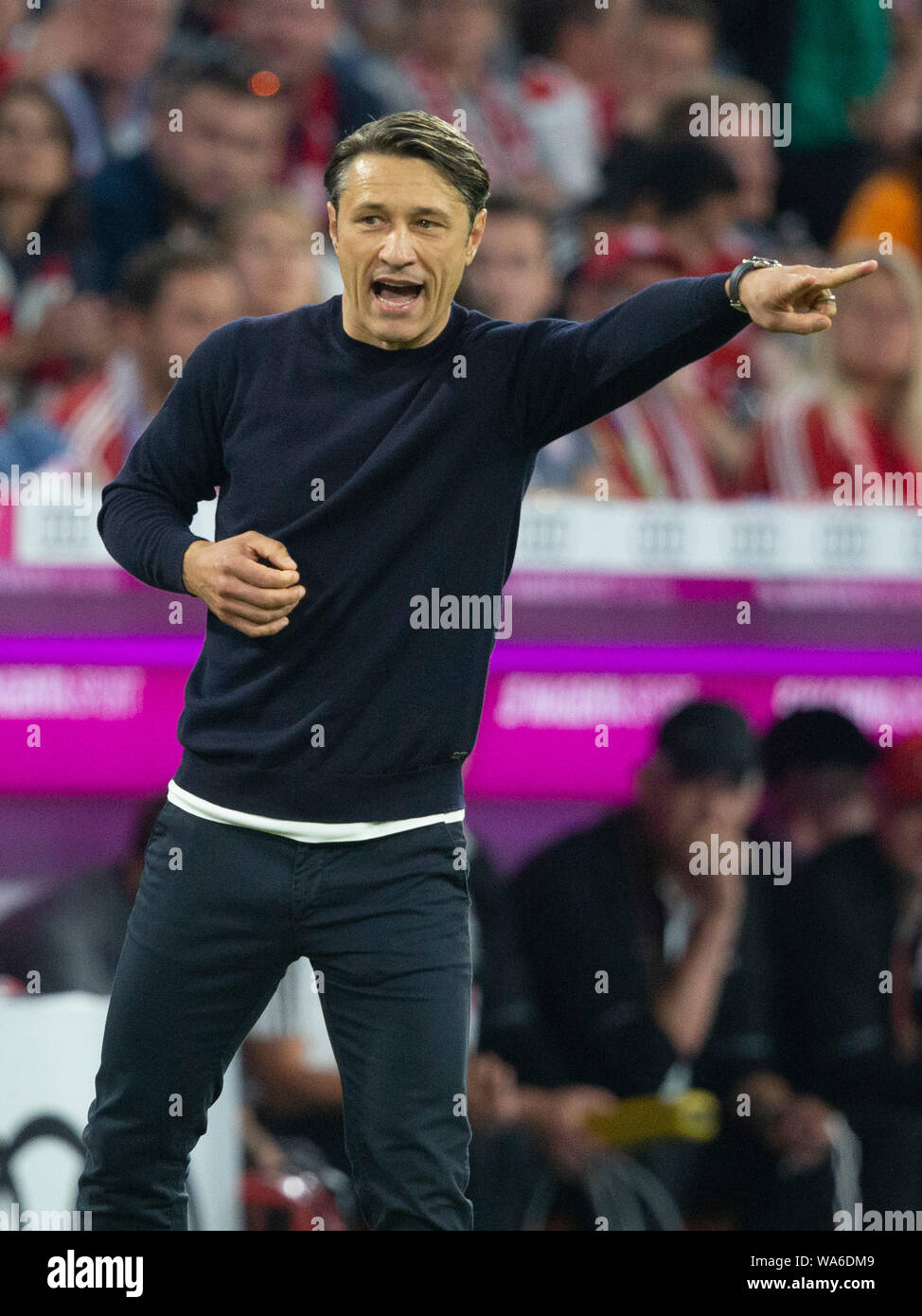 Bayern coach Niko KOVAC. Soccer, FC Bayern Munich (M) - Hertha BSC Berlin  (B) 2: 2, Bundesliga, 1.matchday, season 2019/2020, on 16/08/2019 in  Muenchen / ALLIANZARENA / Germany. Editorial Note: DFL regulations