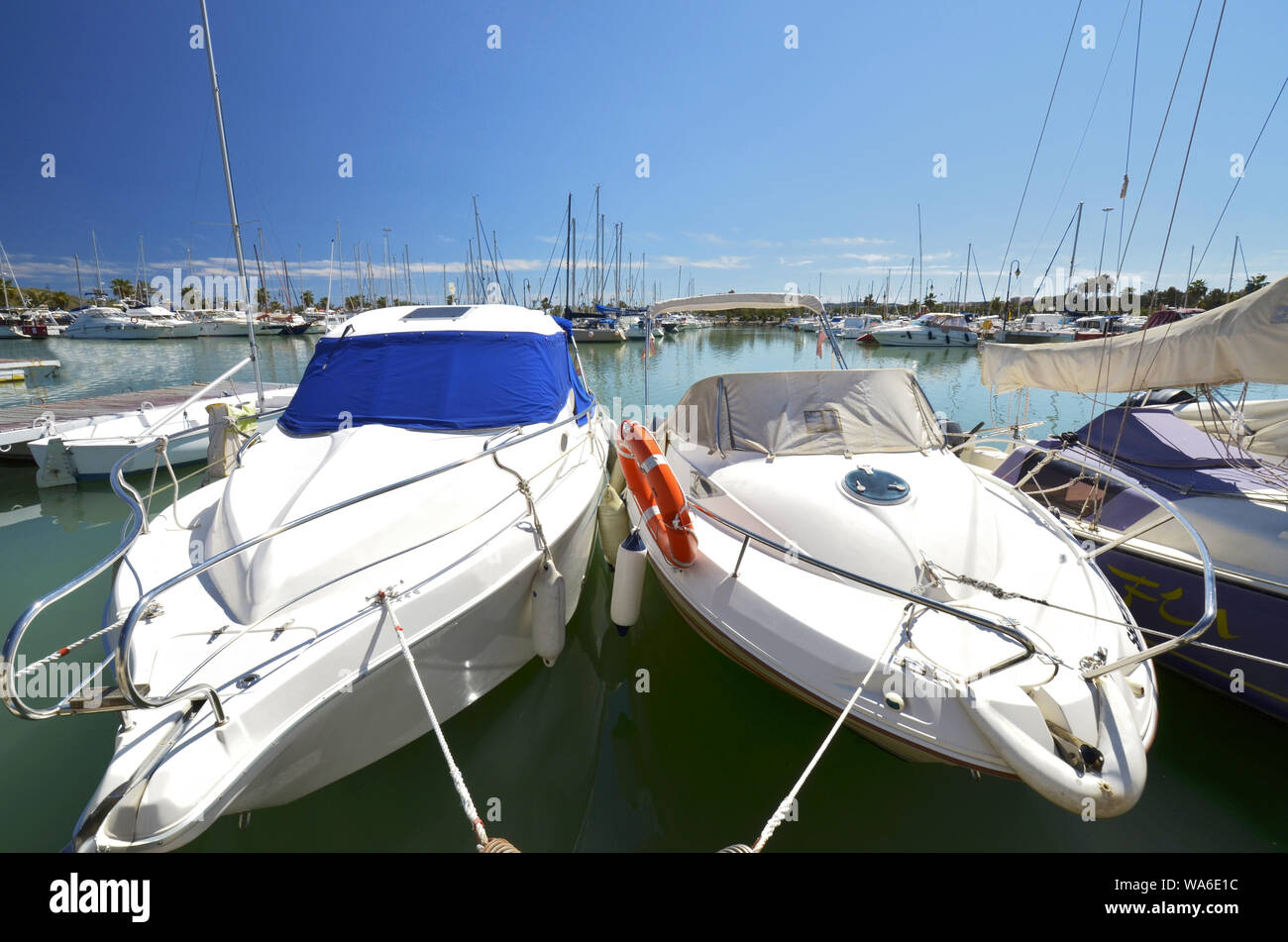 marina at Guardamar del Segura, spanish coast Stock Photo