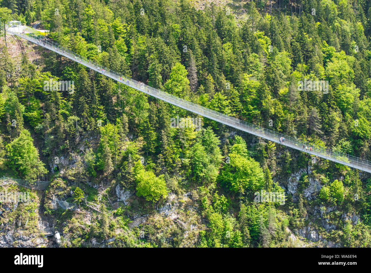 new high pedestrian suspension bridge "Highline 179" at Castle